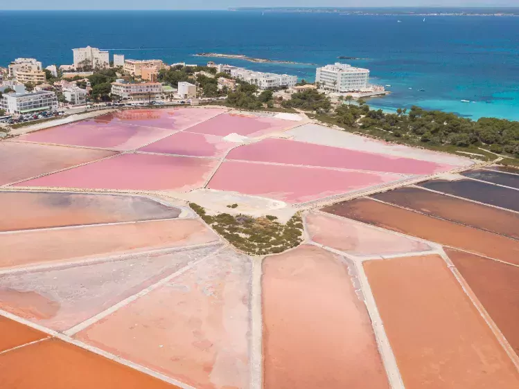 Zoutpannen van Ses Salines in Mallorca