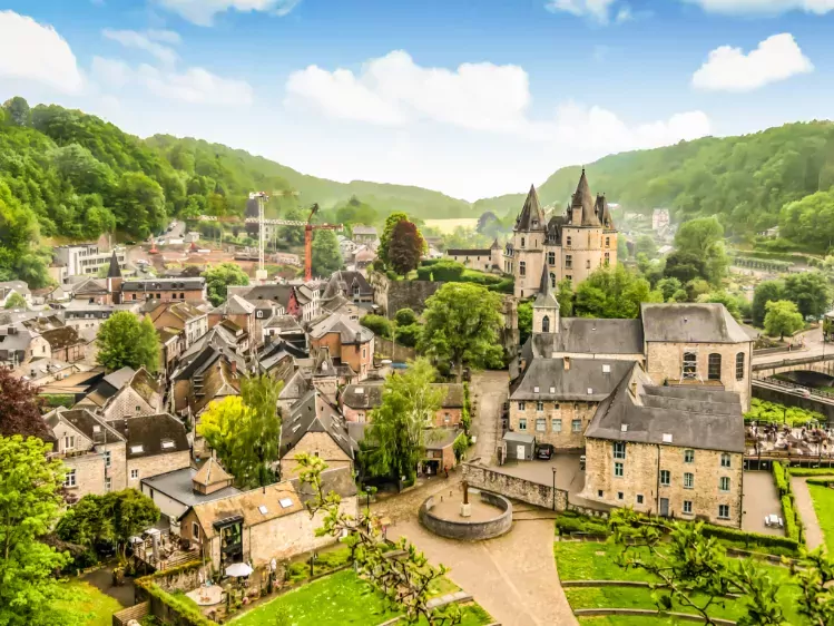 Landschap van Durbuy in Belgische Ardennen