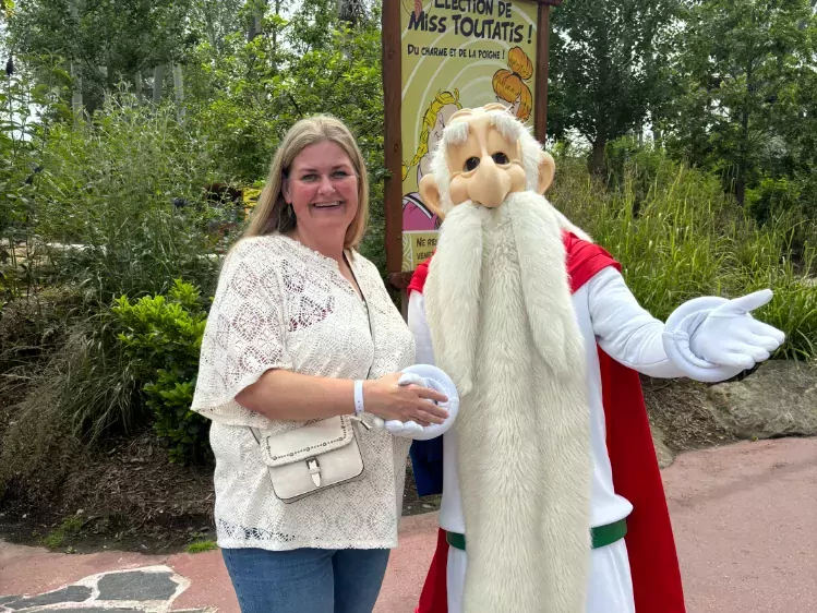 Bianca en Panoramix in Parc Asterix