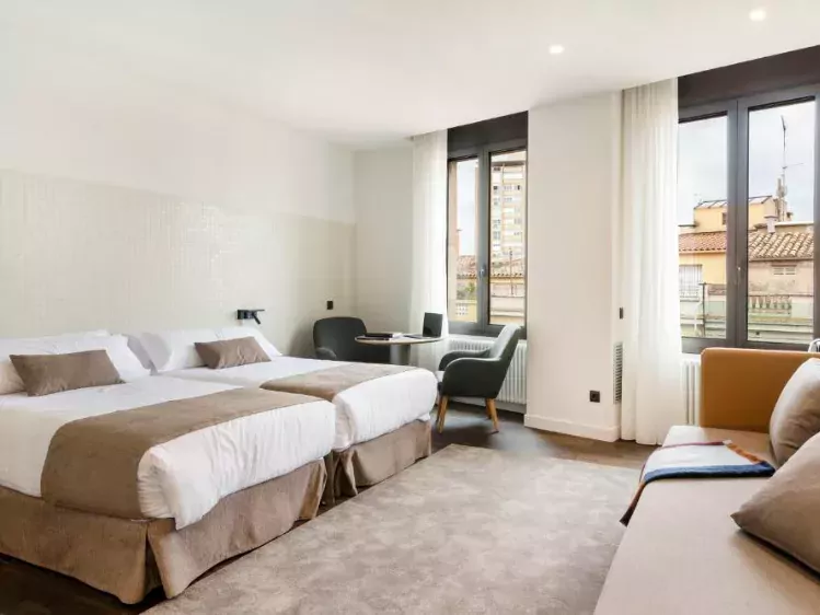 Voorbeeld kamer van Hotel Peninsular in Gerona
