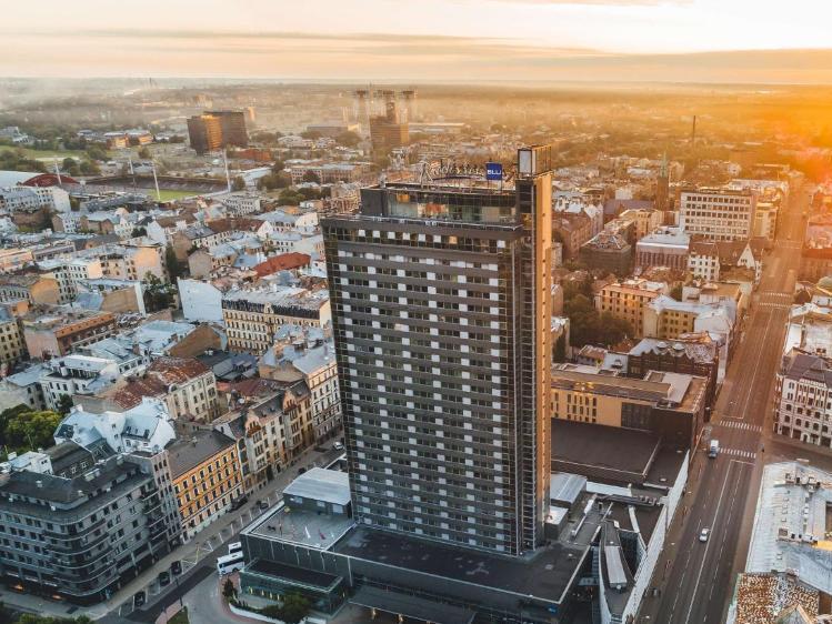Vooraanzicht van Radisson Blu Latvija in Riga