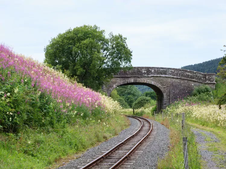 Treinspoor South Tyndale Railway in Alston