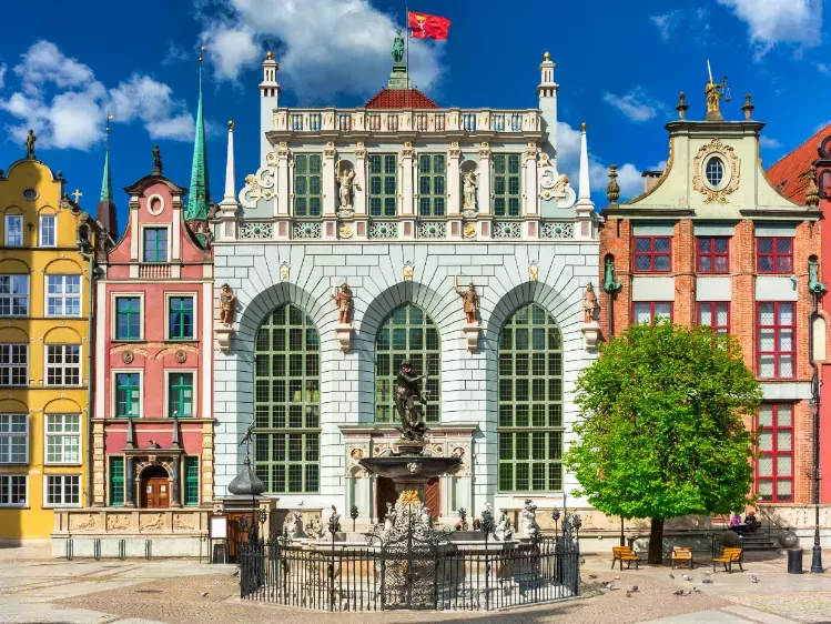 Kleurrijke huizen in Gdansk