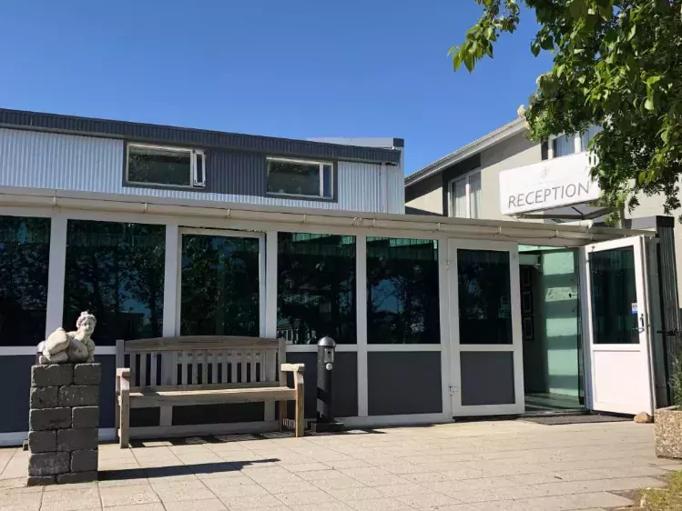 Vooraanzicht van Hotel Hvolsvöllur in Hvolsvöllur