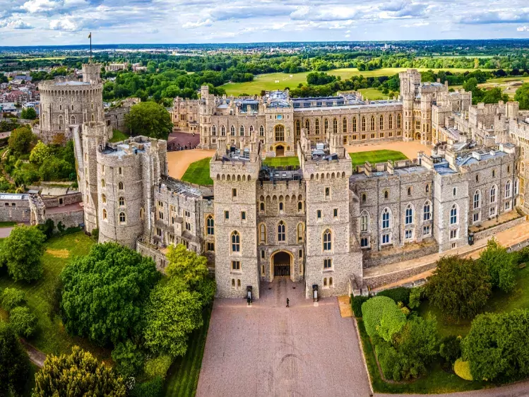 Luchtfoto van Windsor Castle in Londen 