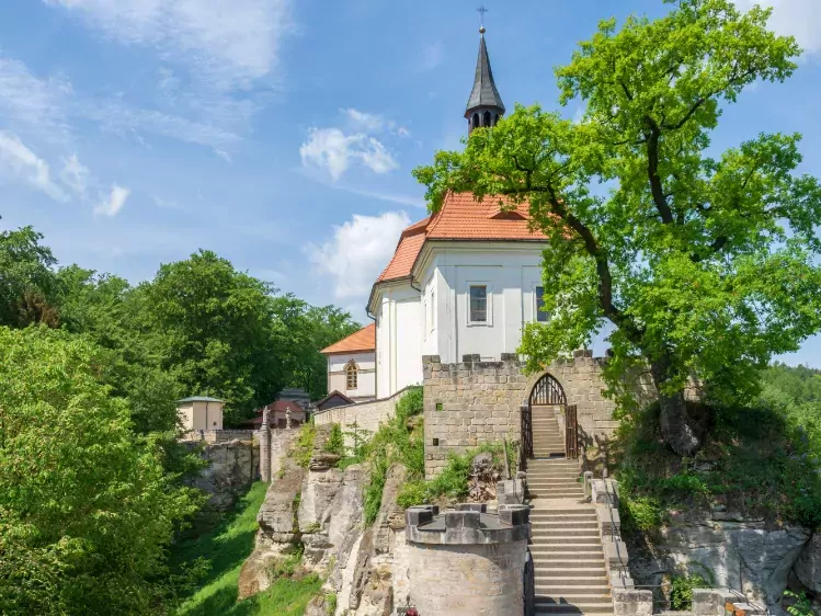 Valdstejn kasteel in het Boheems Paradijs in Tsjechië