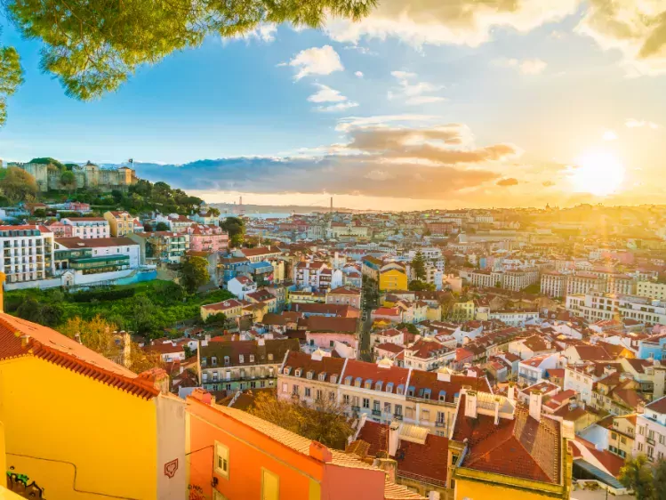 Overzicht stad van Lissabon