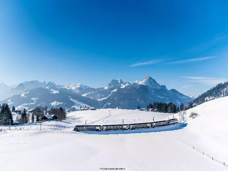 CH-GoldenPass Express winter panorama