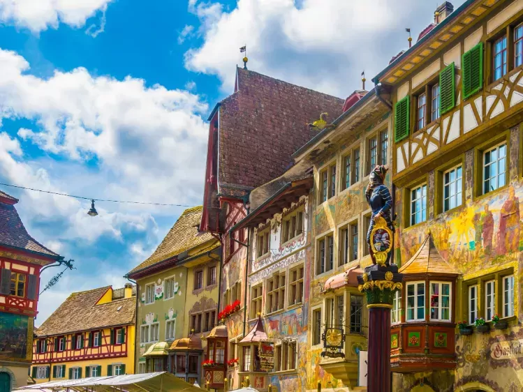 Kleurrijke huizen in Stein am Rhein