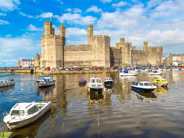 Het Caernarfon kasteel in Wales