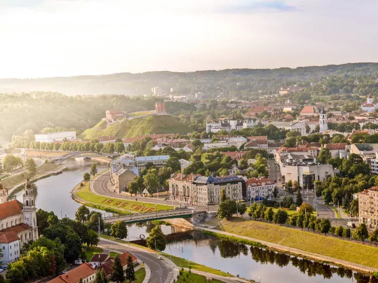 Luchtfoto van Vilnius in Litouwen