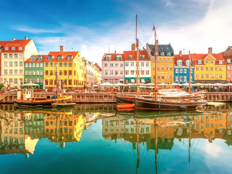 Kleurrijke huizen in Kopenhagen