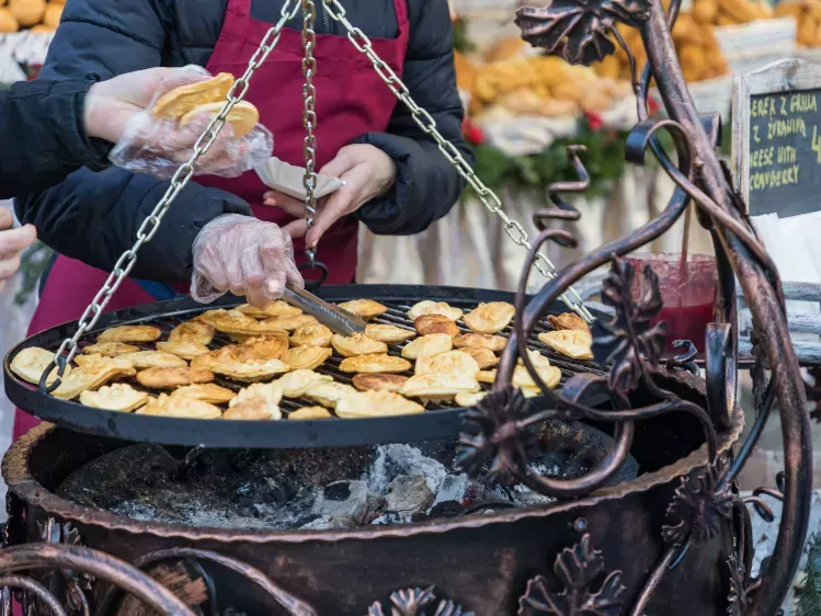 Traditioneel Pools eten genaamd Smoked cheese oscypek