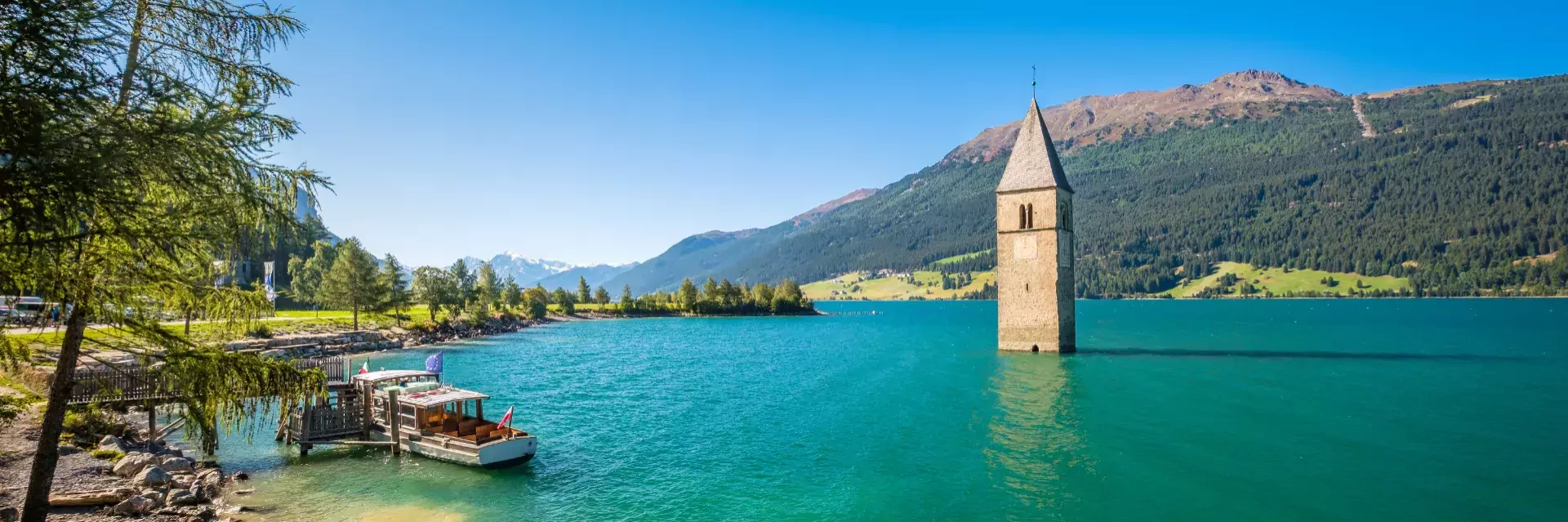 Oostenrijk - Tirol, Nauders Reschensee meer