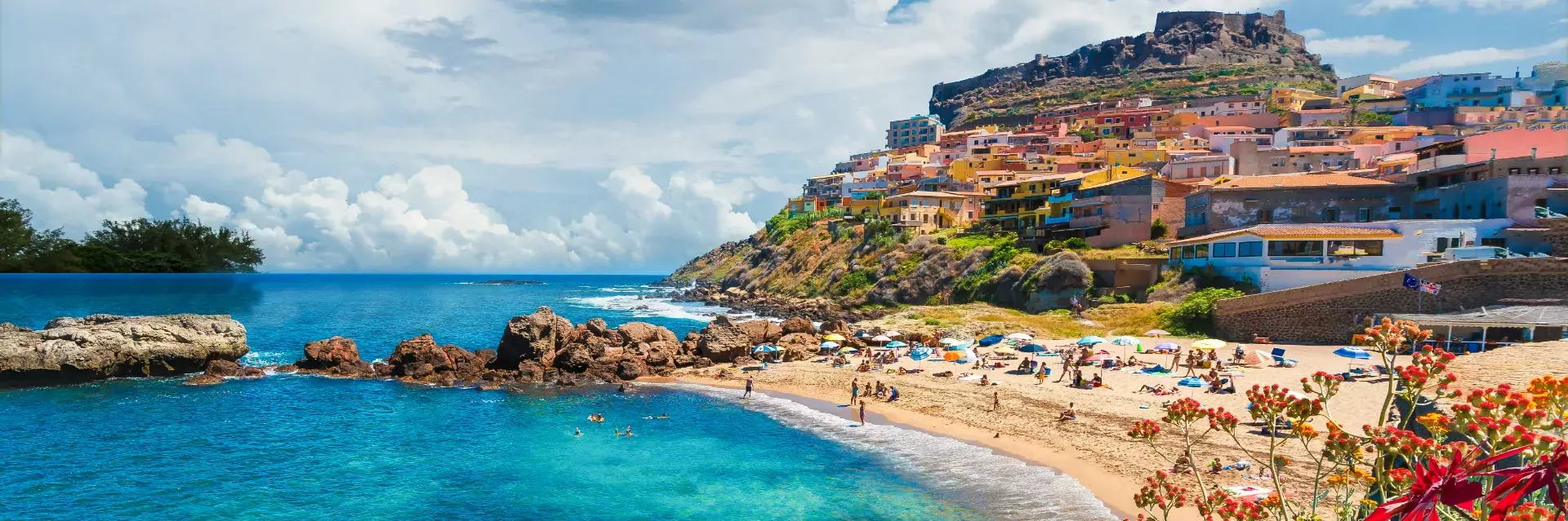 Italië, Sardinië, Castelsardo zee