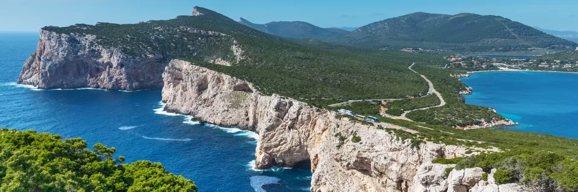 Italië, Sardinië, Capo Caccia kustlijn
