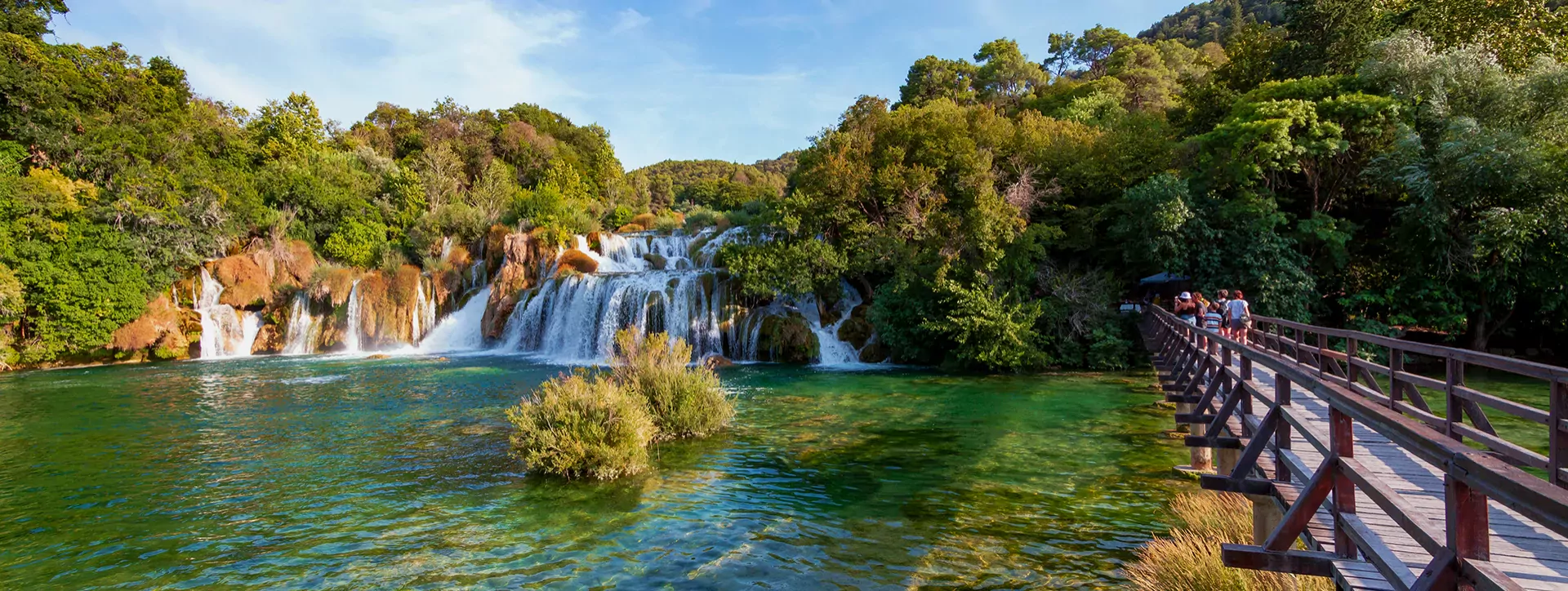 Skradinski buk waterfall in Krka national park in Kroatie
