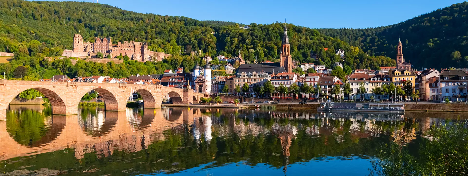 Heidelberg met brug in Duitsland