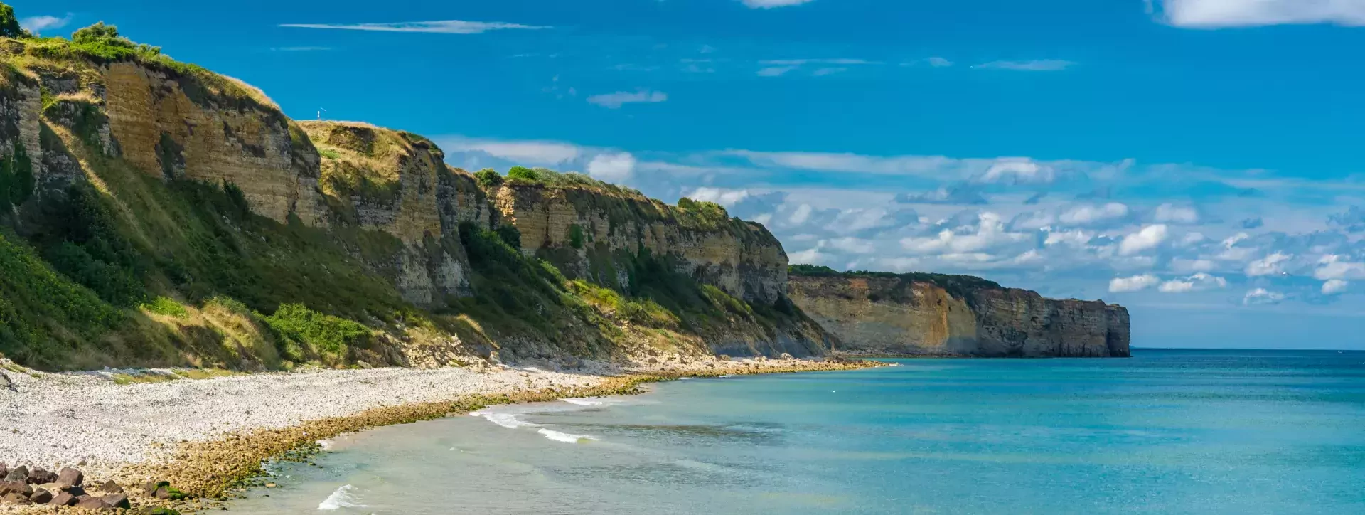 Omaha Beach in Normandië in Frankrijk