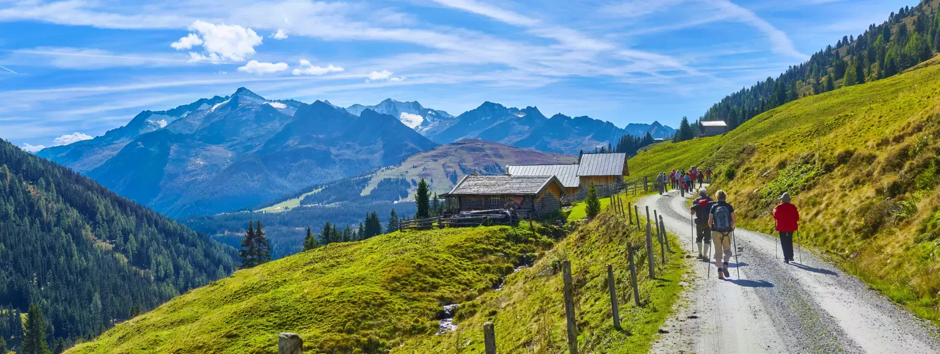 Groep wandelaars in Oostenrijk