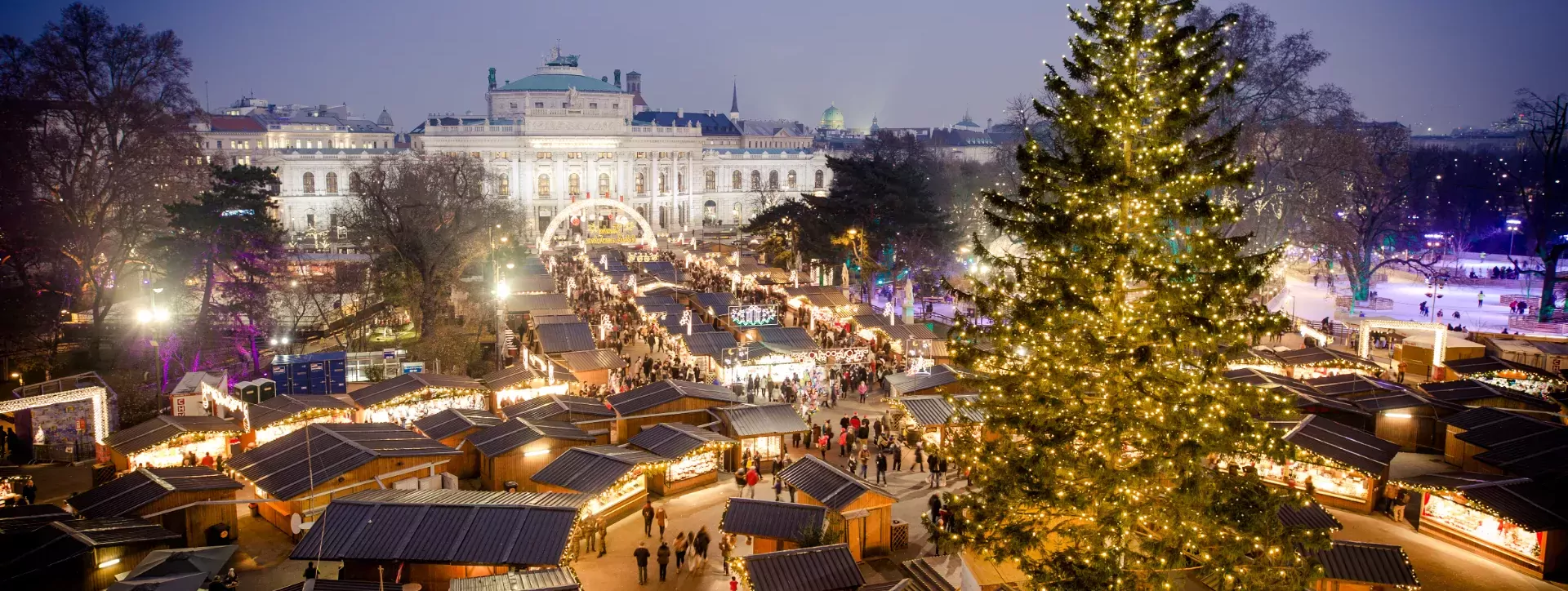 Kerstmarkt in Wenen in Oostenrijk 1