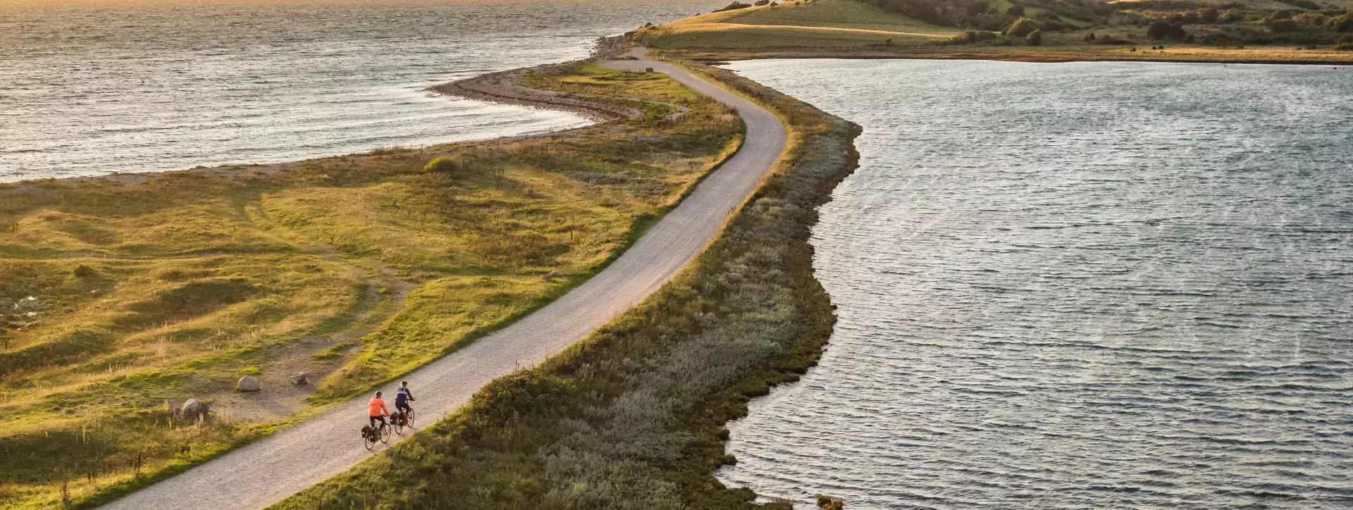 Fietsers bij Fynshoved Cyklister in Denemarken