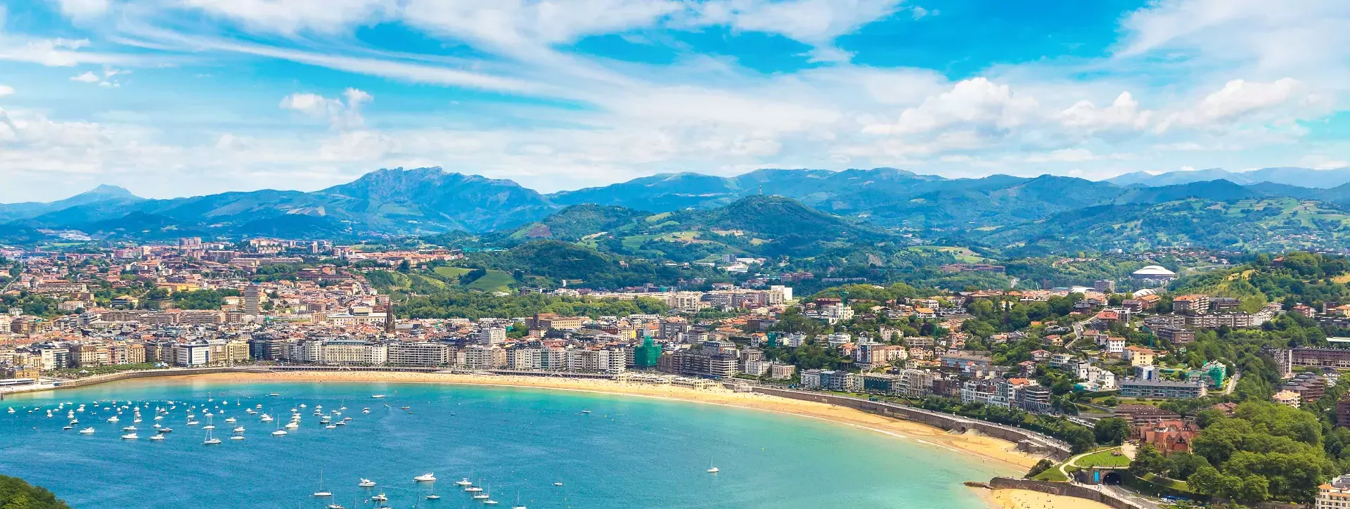 Panorama uitzicht over zee in San Sebastián, Spanje 3