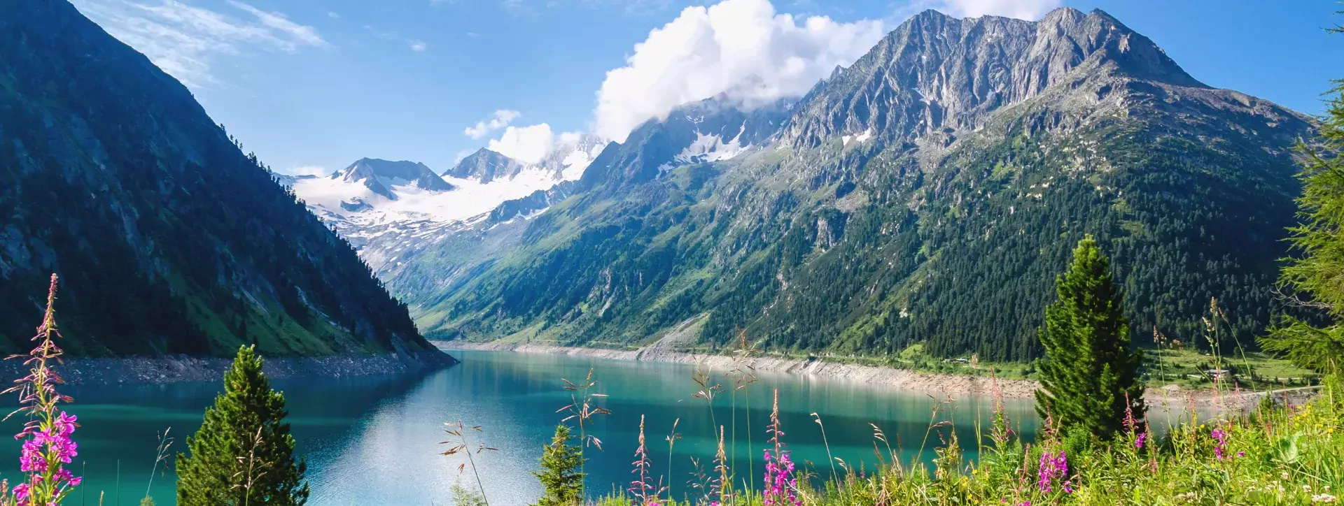 Alpenmeer in het Zillertal in Oostenrijk