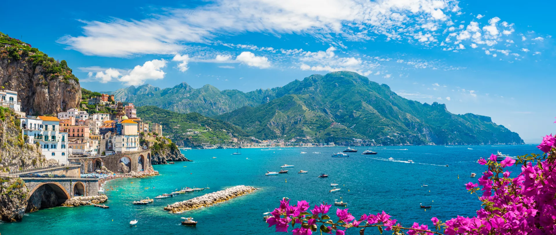 Kust van Amalfi in Italië