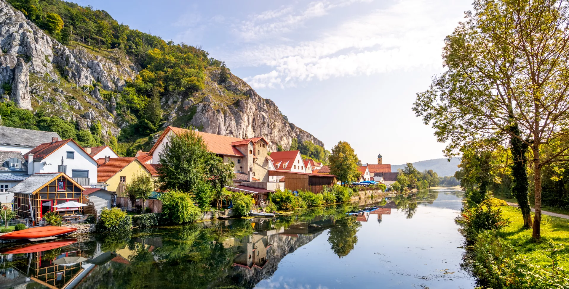 Rivier Altmühl in Altmühltal, Duitsland