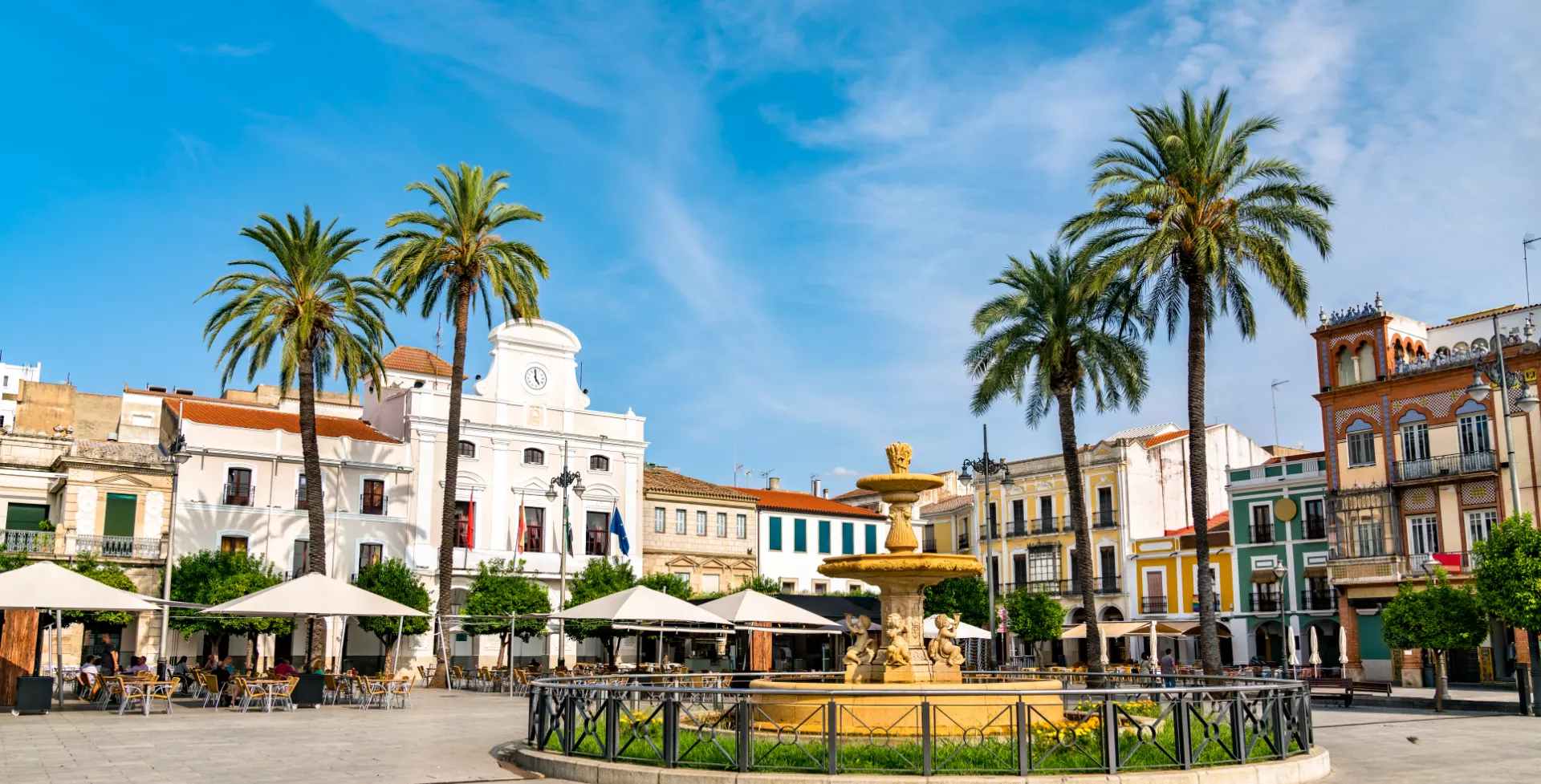 Spanje plein met fontein in Merida