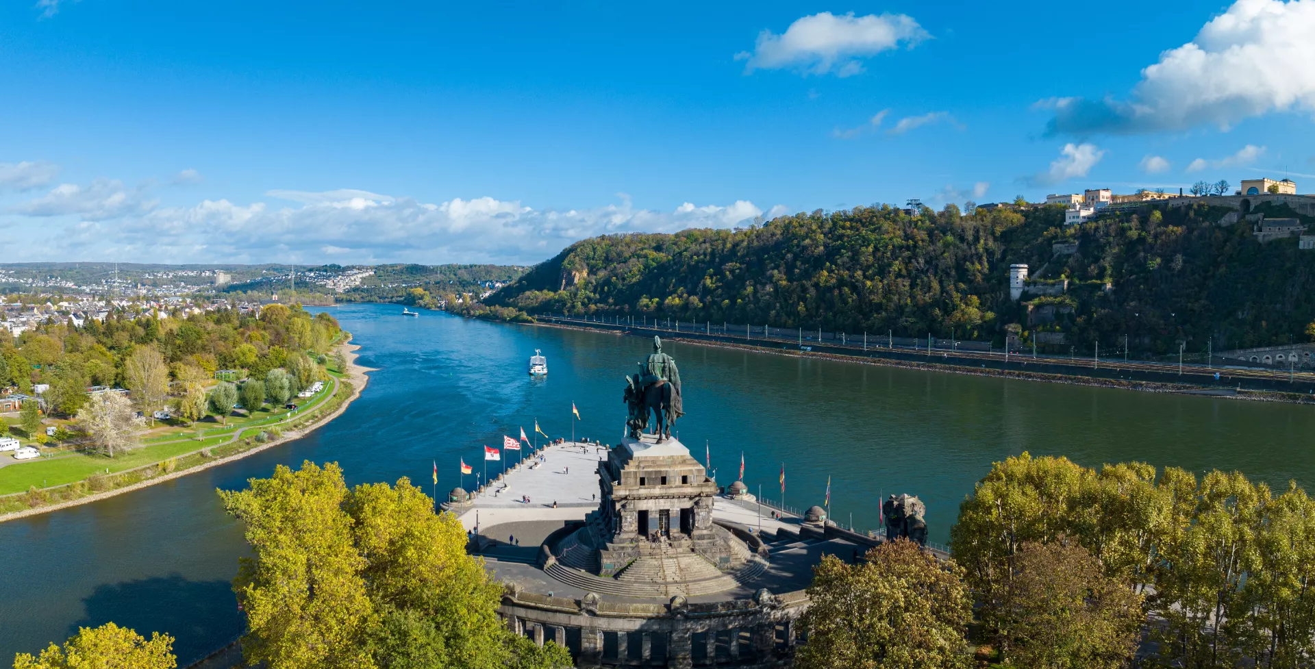 The Deutsches Eck in Koblenz