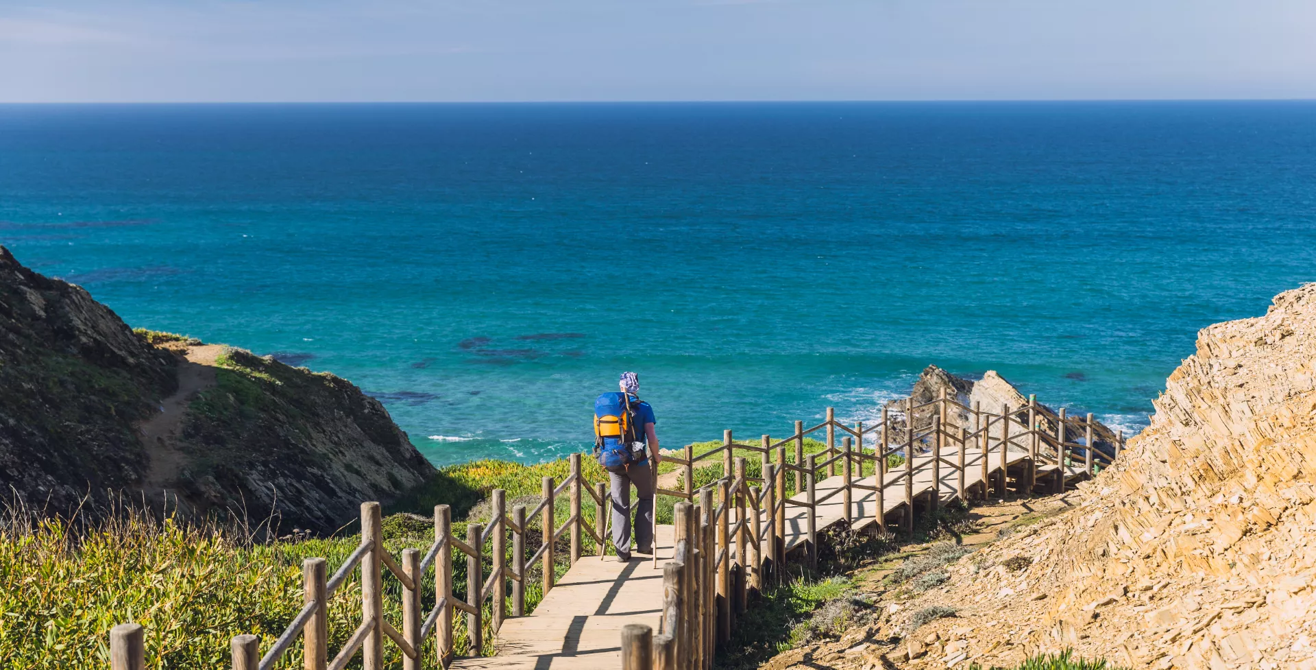 Portugal Algarve Hike wandelaar Fishersmen's trail Rota Vicentina