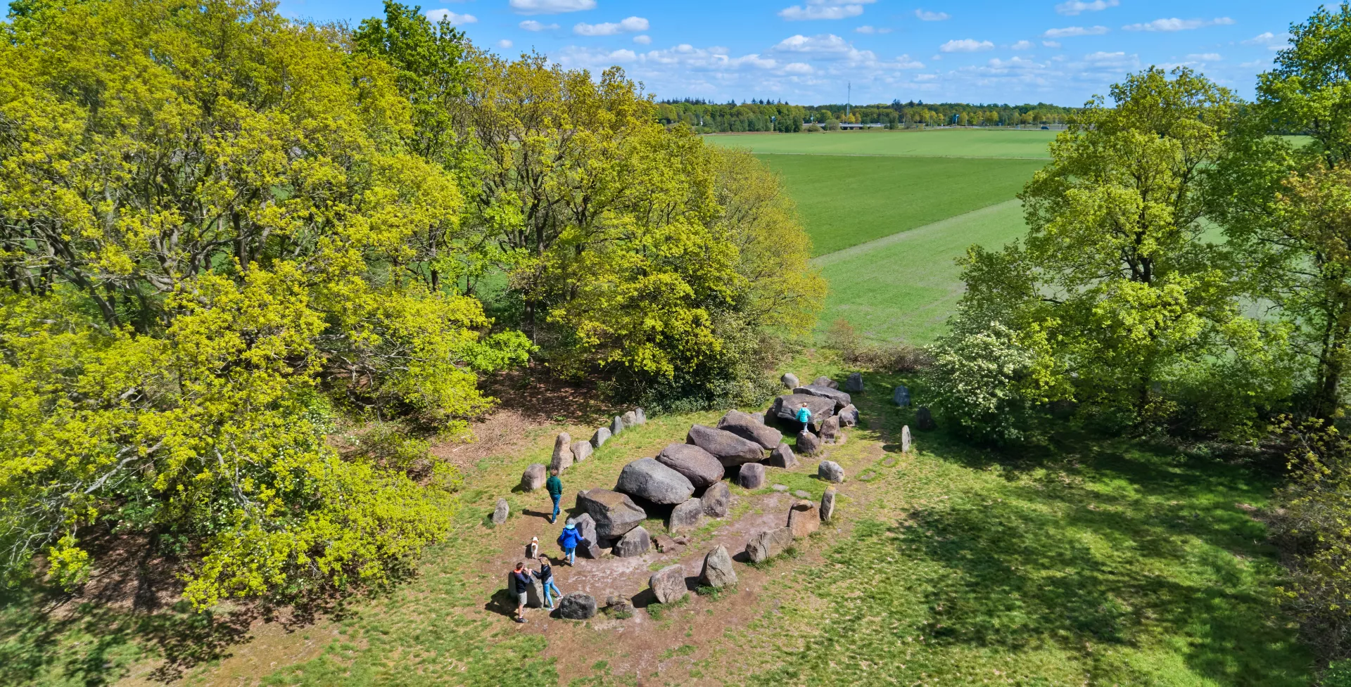 Noord Sleen Hunebedden in Drenthe, Nederland