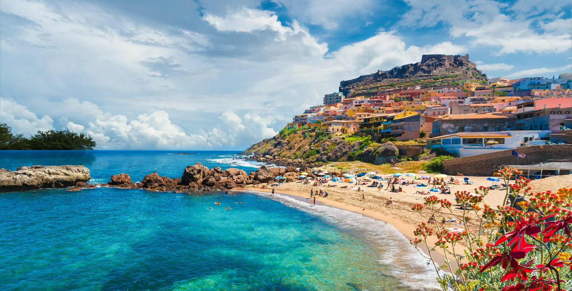 Italië, Sardinië, Castelsardo zee