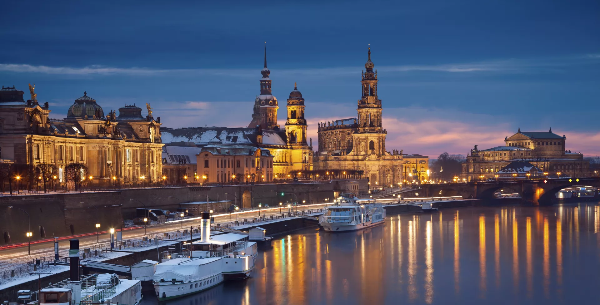 Rivier de Elbe bij Dresden, Duitsland