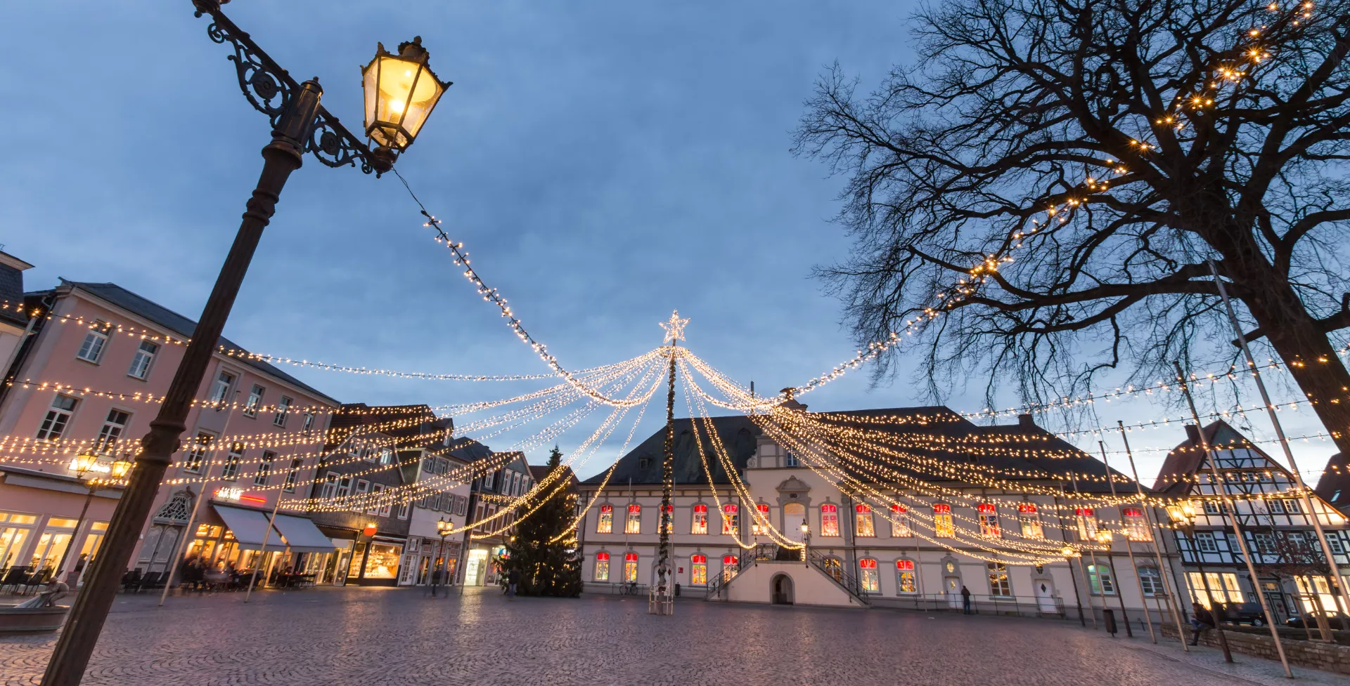 Kerst in historisch centrum in Lippstadt