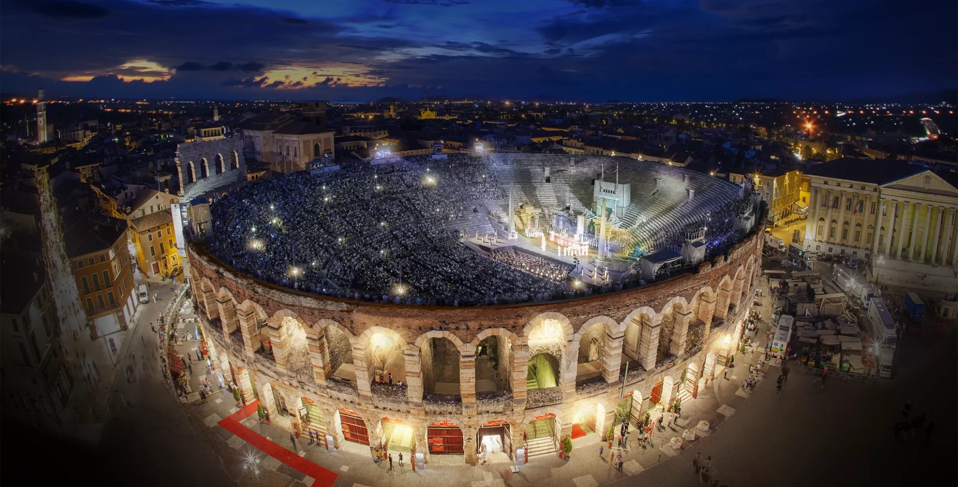 Opera Arena in Verona, Italië Muziekreis