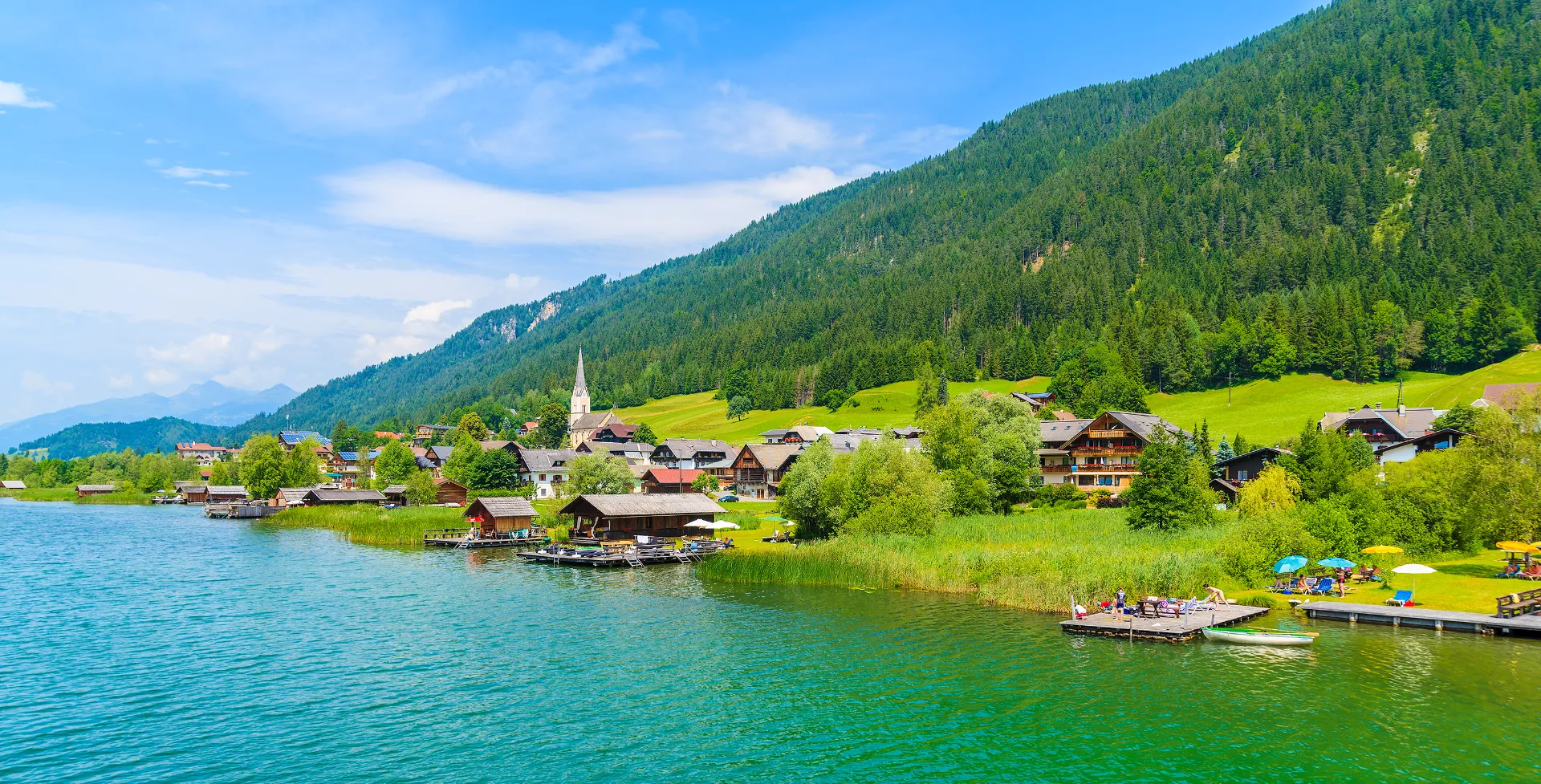 Oostenrijk, Karinthië, Greifenburg Weissensee meer
