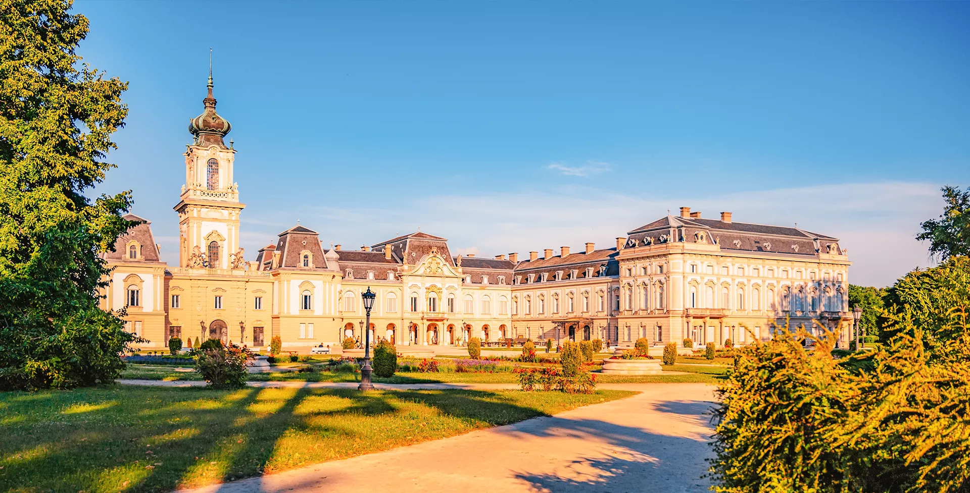 Hongarije Festetics Paleis in Keszthely vlakbij Balatonmeer