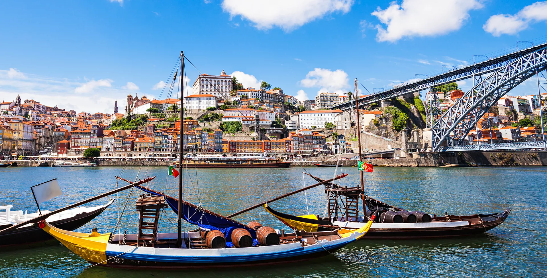 Portugal Porto boten en brug