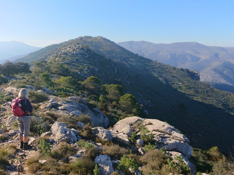 Uitzicht vanaf de bergen rond Calpe